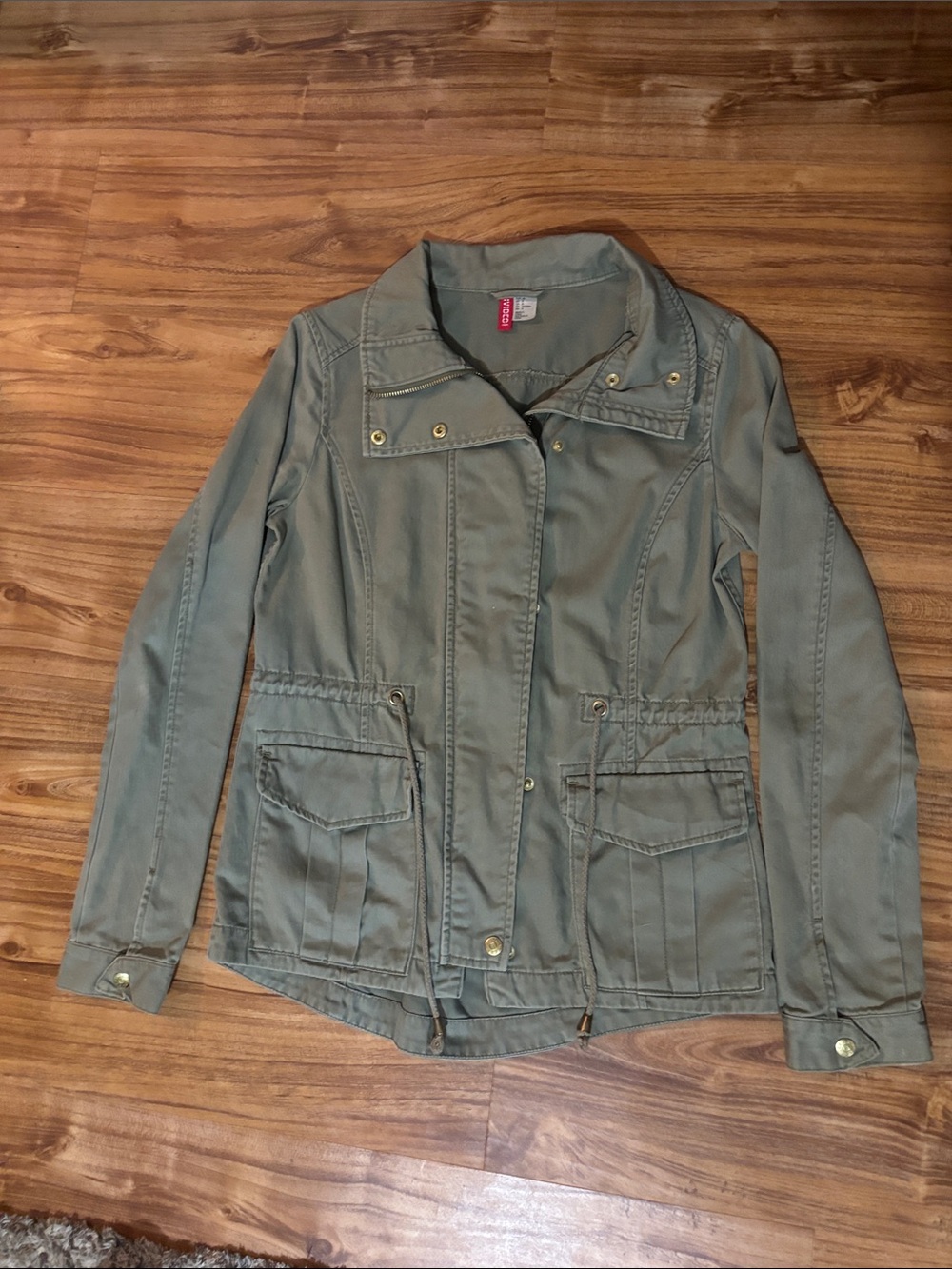 GAP Olive Green Utility Jacket with Drawstring Waist